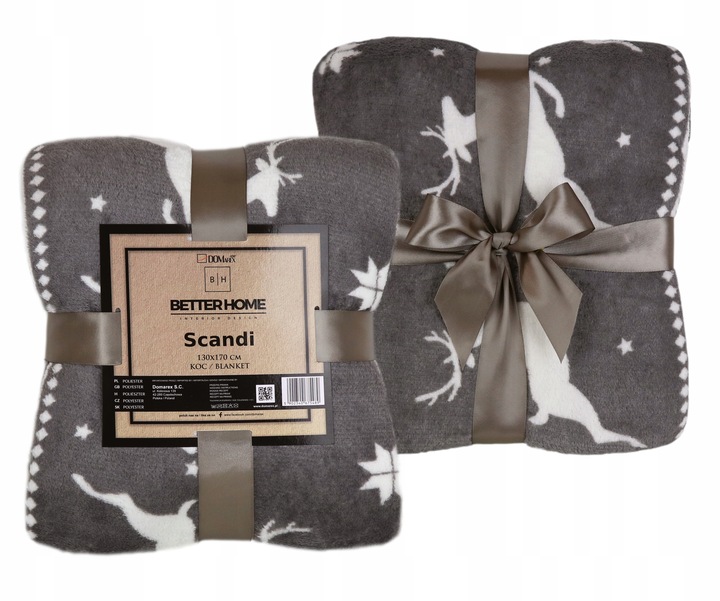 MIĘKKI KOC ŚWIĄTECZNY W KRATĘ NA ŁÓŻKO NARZUTA PLED MIKROFIBRA RÓŻNE WZORY