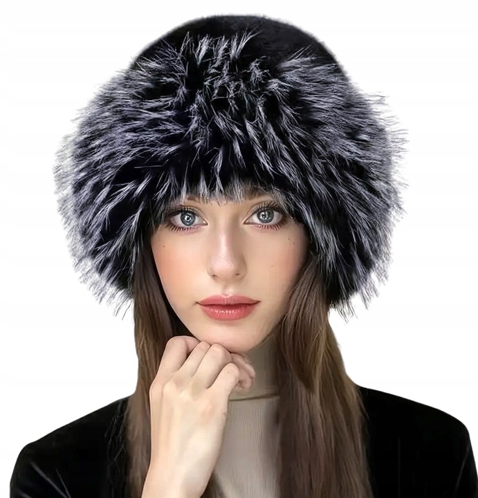 CZAPKA DAMSKA ZIMOWA MODNA ELEGANCKA CIEPŁA SZTUCZNE FUTERKO