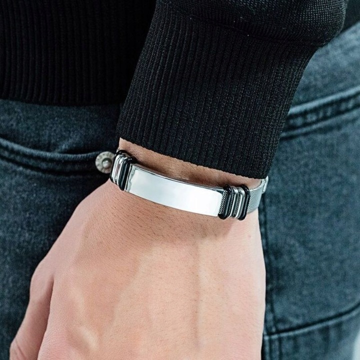 BRANSOLETKA PREZENT DLA SYNA OD MAMY TATY GRAWER