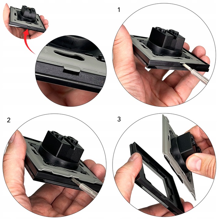 Włącznik Wyłącznik Światła Szklany Elektryczny Szkło Pojedynczy MIUUN