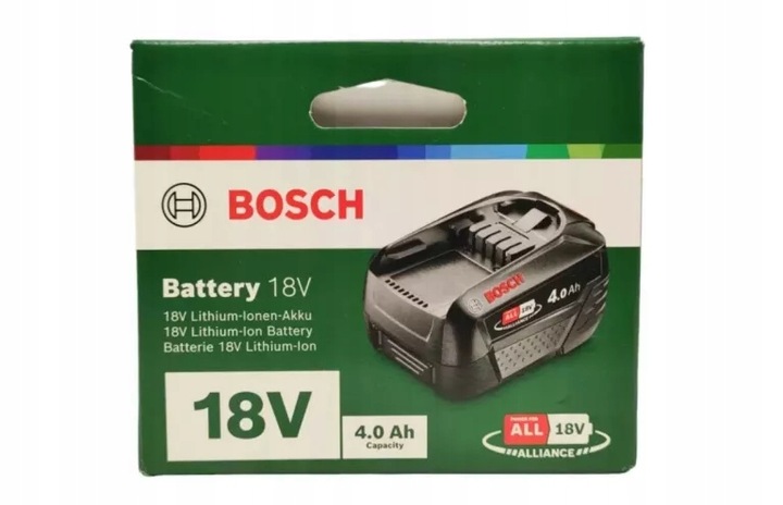BOSCH 18 V 4 Ah Akumulator Li-Ion PBA 4,Ah W-C 1600A011TB - ORYGINAŁ