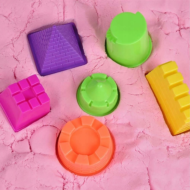 PIASEK KINETYCZNY 5 KG BASEN FOREMKI ŁOPATKA ZESTAW XXXXL SUPER PLASTYCZNY