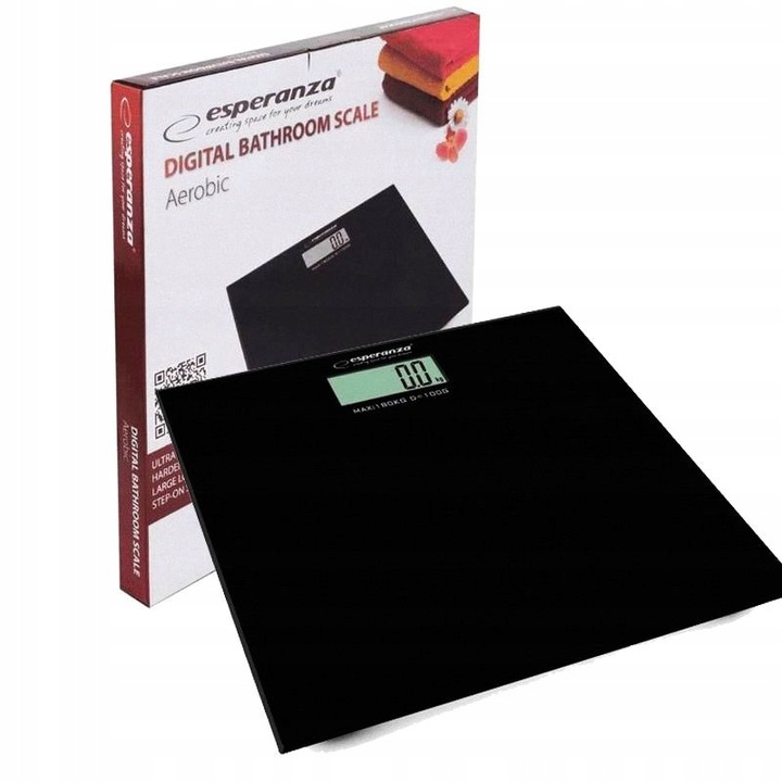 Elektoniczna WAGA ŁAZIENKOWA SZKŁO Slim 6mm LCD XL