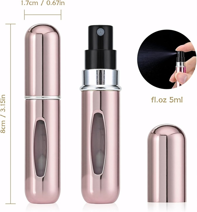 4x Atomizer do Perfum Podróżny 5ml Butelka na Perfumy Fiolka z Rozpylaczem