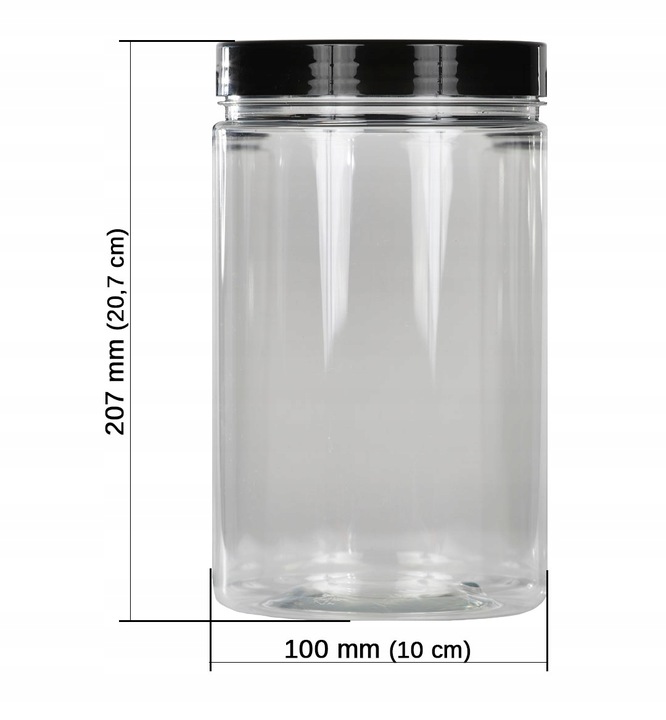 Pojemniki słoiki plastikowe 1,5L mąkę 1500ml x 9 na przyprawy makaron mąkę