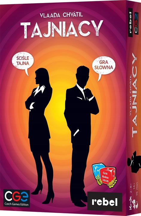 Tajniacy gra planszowa polegająca na skojarzeniach 2-8 osób, wiek 14+