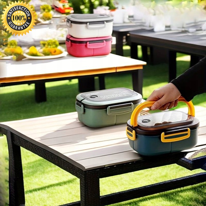 LUNCHBOX LUNCH BOX ŚNIADANIÓWKA POJEMNIK PUDEŁKO BOX Z PRZEGRÓDKAMI 1200ML