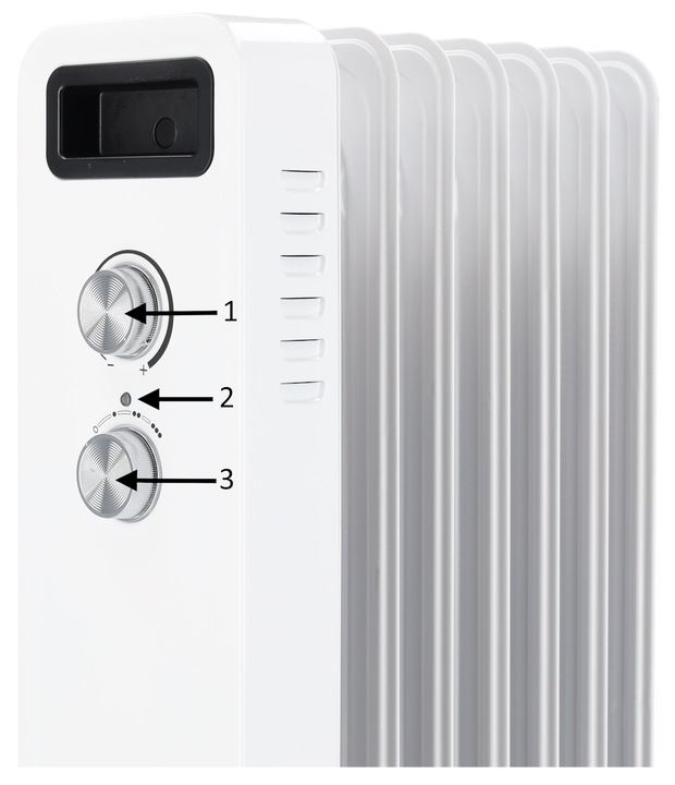 Grzejnik elektryczny Olejowy Termostat 1500W 7 Żeber Energooszczędny