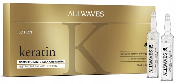 ALLWAVES Ampułki do włosów z keratyną 12x10ml