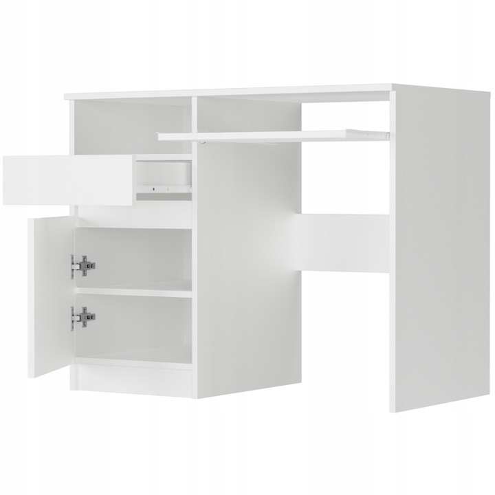 Meble biurko komputerowe stolik 96cm białe lewe N-35L