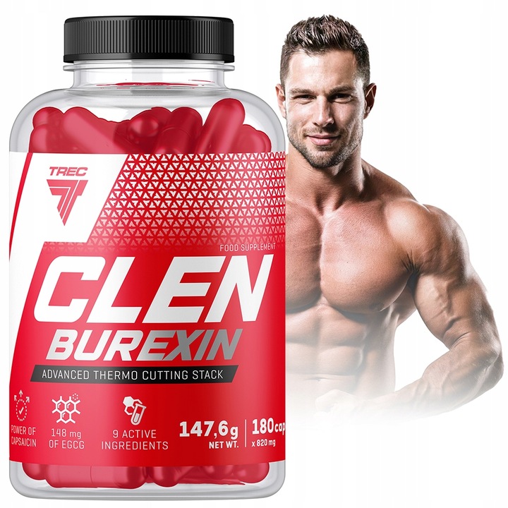 TREC CLENBUREXIN 180 KAPS SPALACZ TŁUSZCZU REDUKCJA MASY FAT BURNER