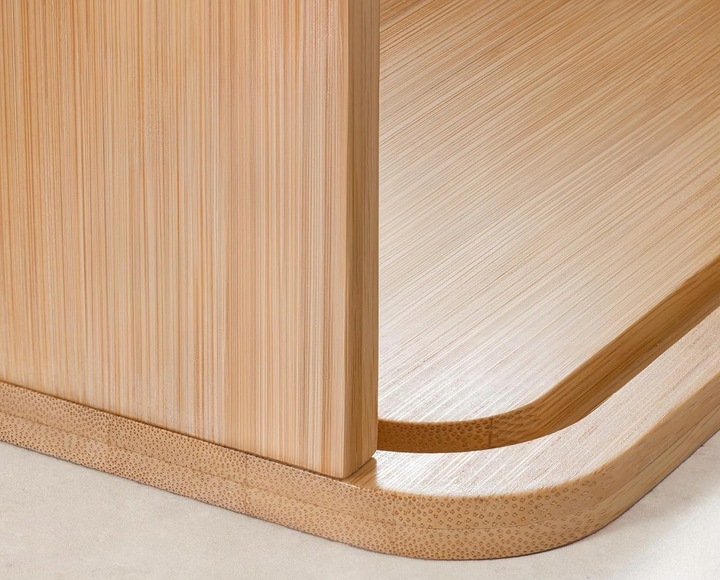 Bambus Chlebak Drewno Pojemnik Na Chleb Pieczywo 33x23 BIAŁE DRZWICZKI