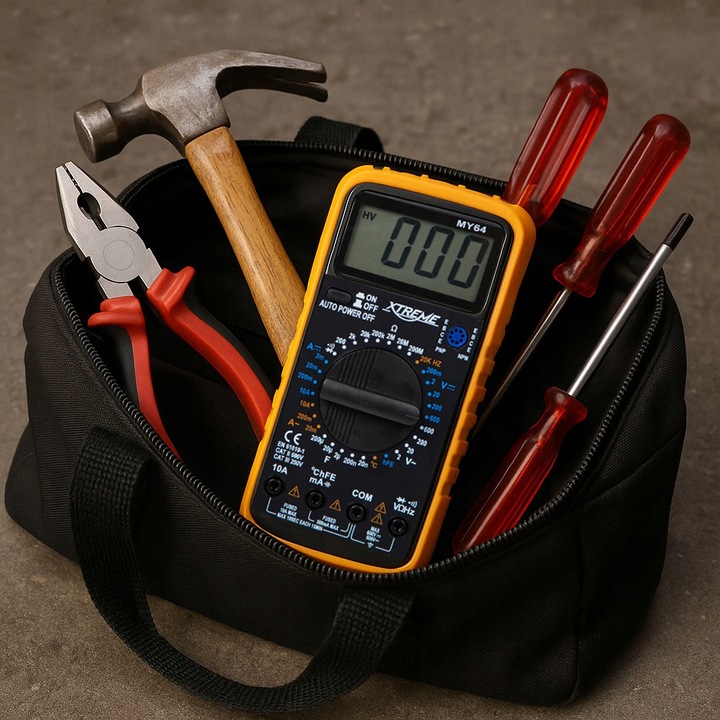 PROFESJONALNY MULTIMETR MIERNIK CYFROWY PRĄDU TEMPERATURY SONDA