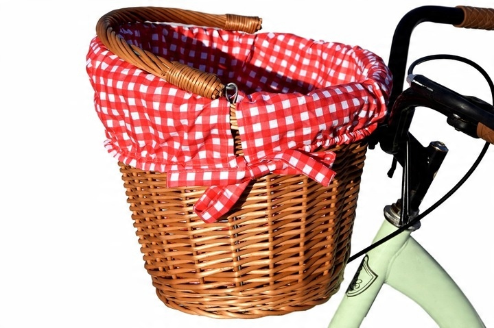 KOSZYK NA ROWER wiklinowy KOSZ + obszycie 16 KOLOR