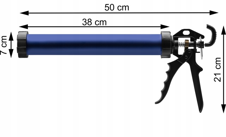 Pistolet wyciskacz do silikonu mas uszczelniacza klejów 600ml MOCNY