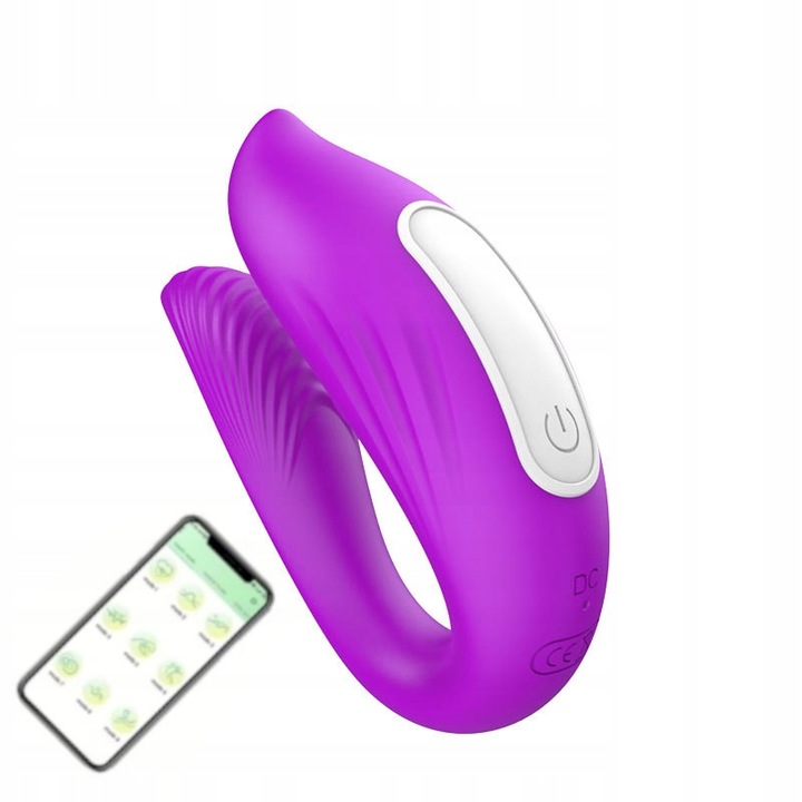 SSĄCY ŁECHTACZKĘ MASAŻER, WIBRATOR DLA PAR, Z APLIKACJĄ