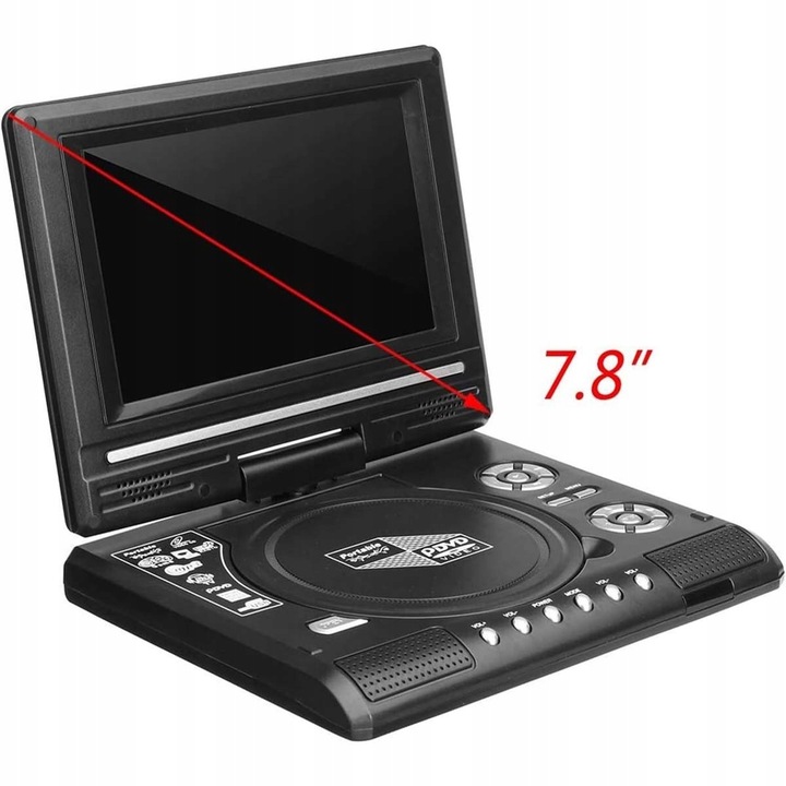 PRZENOŚNY ODTWARZACZ DVD TV/FM/USB/GIER KONSOLA