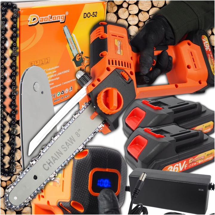 PIŁA AKUMULATOROWA ELEKTRYCZNA MINI 8" + DWA 2X AKUMULATORY 2.0Ah DO