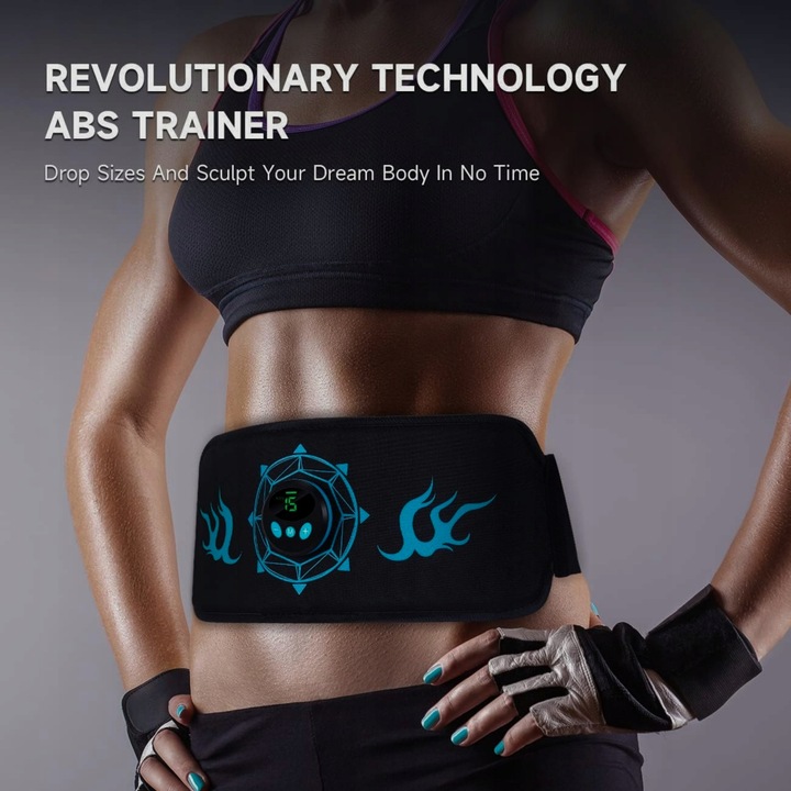 ElektroStymulator Mięśni Brzucha Pas Odchudzający ABS 6 Trybów UNIWERSALNY