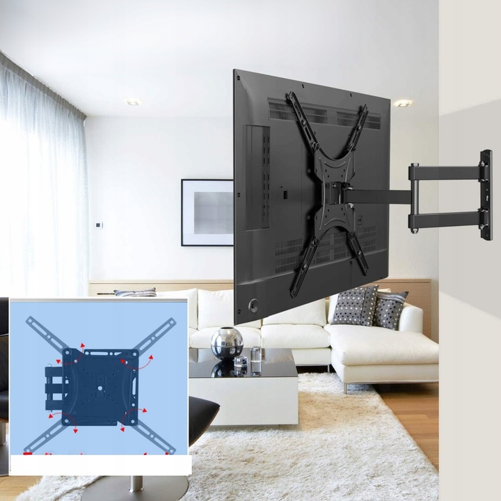 Uchwyt do Telewizora Obrotowy TV LCD LED 32'-55' VESA UNIWERSALNY