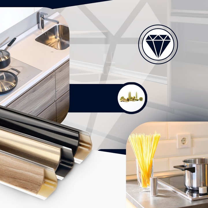 Listwa Przyblatowa Kuchenna do Blatu Blatowa PCV MINI DĄB SONOMA 3mb