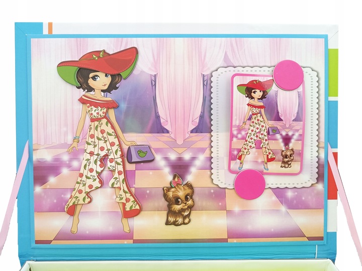 Układanka magnetyczna Modna Dama ubieranka 72w1