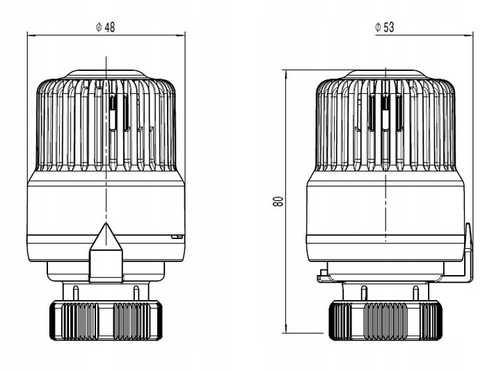 Głowica termostatyczna Caleffi biała M30x1,5