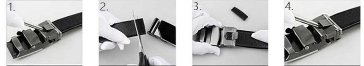 Pasek SKÓRZANY męski SEPHER Automat BRĄZOWY spodni