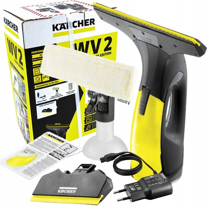 KARCHER MYJKA DO OKIEN BEZ SMUG I ZACIEKÓW WV 2 PREMIUM BLACK EDITION
