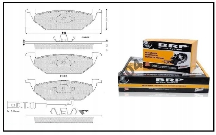 Klocki Przód Audi A3 VW Golf 4 5 6 Skoda Octavia 1 2 Cordoba Leon Toledo