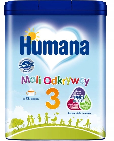 HUMANA 3 MLEKO NASTĘPNE PO 12 M+ 650G