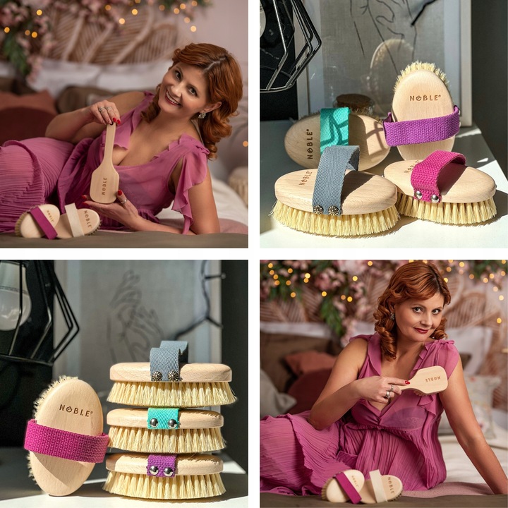 Szczotka antycellulitowa ostra do masażu na sucho ciała agawa tampico