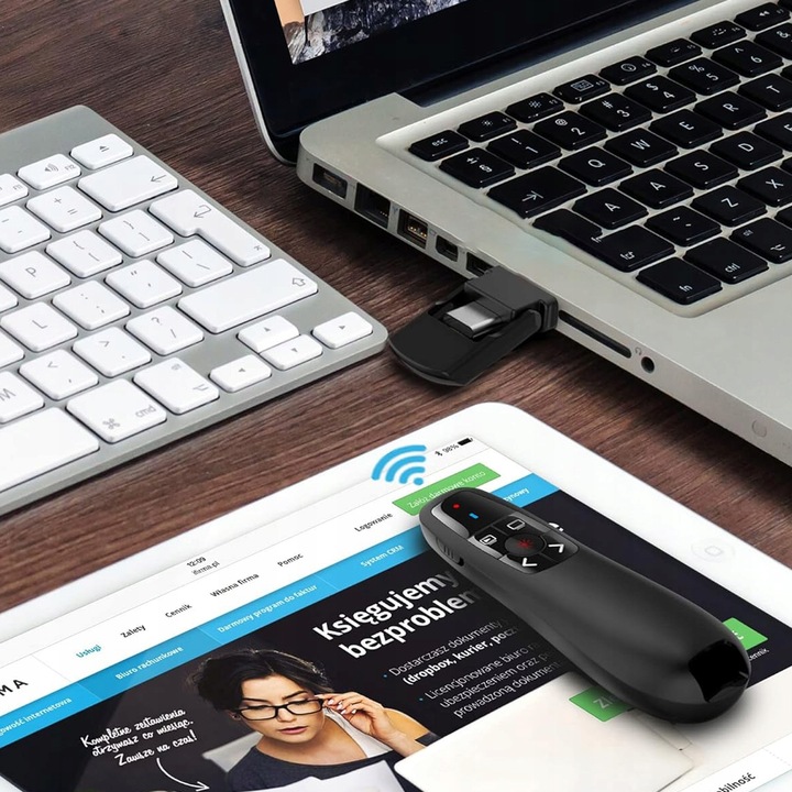 WSKAŹNIK PREZENTER LASEROWY PILOT BEZPRZEWODOWY DO PREZENTACJI LASER USB