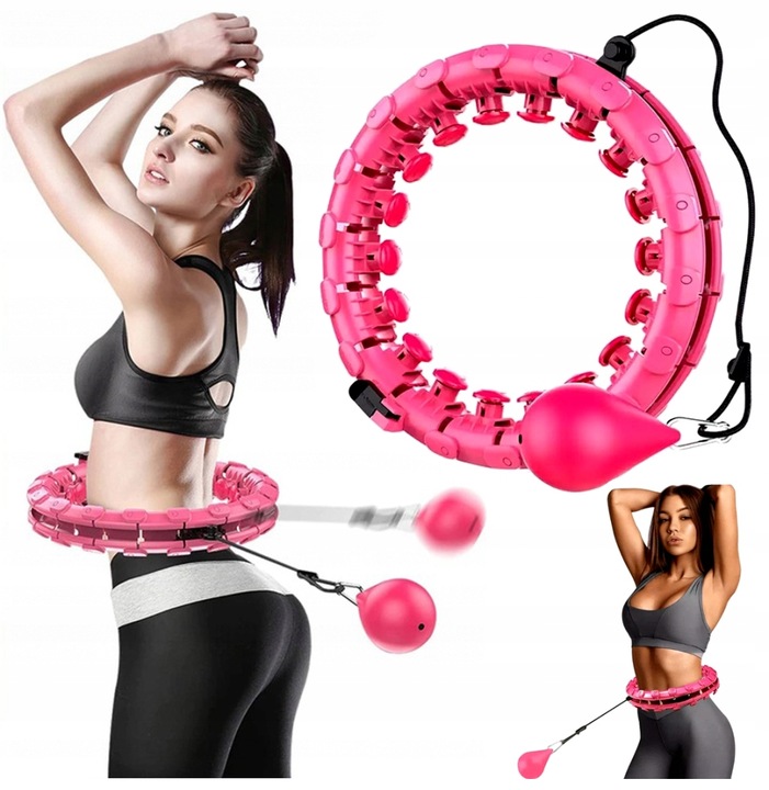 KRĘĆ SIĘ I CHUDNIJ HULA HOP wypustakmi masażerem obciążeniem SMART HULAHOP