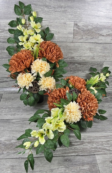 KOMPLET STROIK NA CMENTARZ BUKIET GRÓB KOMPOZYCJA NAGROBNA WSZYSTKICH ŚWIĘT