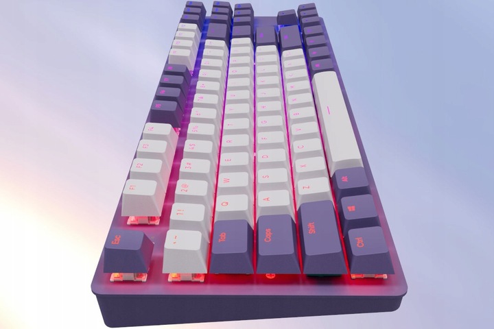 Klawiatura DARK PROJECT KD87A Fioletowo-biały