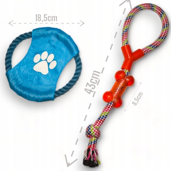 10 szt ZESTAW ZABAWEK DLA PSA SZARPAK DYSK GRYZAK PIŁKA SZNURY AKTYWNE PSY