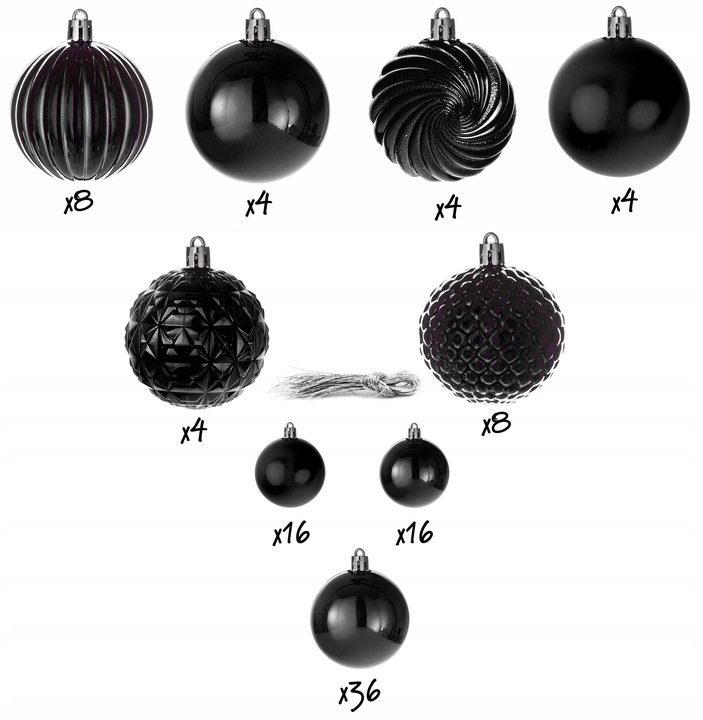 BOMBKI CHOINKOWE nietłukące ZESTAW 100szt piękny zestaw ŚWIĘTA