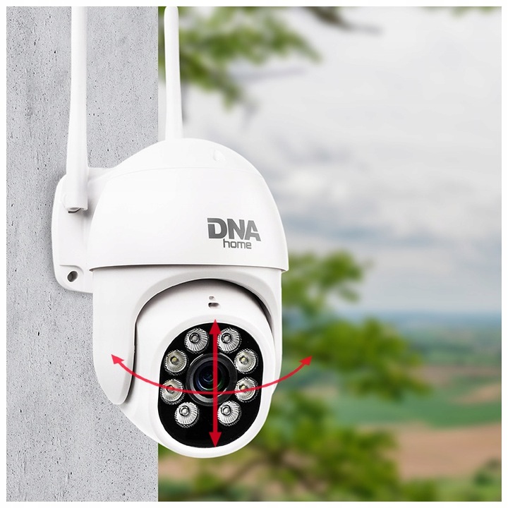 KAMERA ZEWNĘTRZNA WIFI OBROTOWA Z CZUJNIKIEM IP 1080P ZOOM DETEKCJA RUCHU