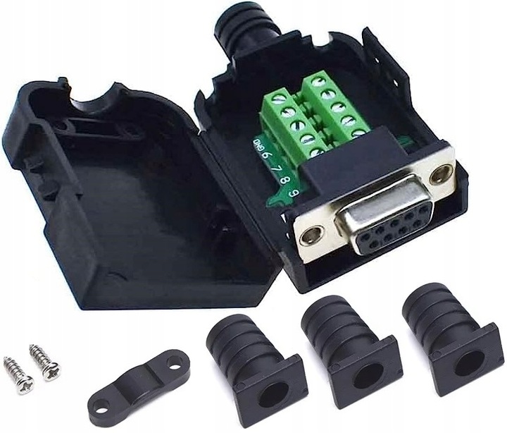 ADAPTER ŻEŃSKI DB9 RS232 REDUKTOR KONWERTER NA KABEL D-SUB ROZBIERALNY