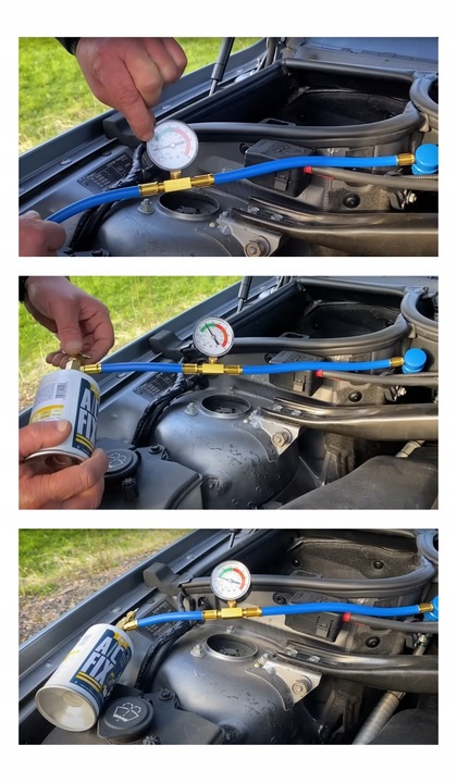 A/C Fix 3w1 Uszczelniacz 50% +Gaz R134a 40% +MANOMETR 1994-2016 XXL