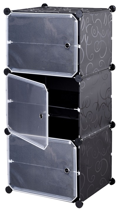 SZAFKA NA BUTY OBUWIE CZARNA MODUŁOWA REGAŁ STOJAK PÓŁKI ORGANIZER