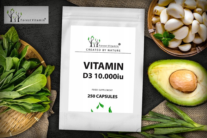 FOREST WITAMINA D3 10000iu 100 tab MOCNA ZDROWIE