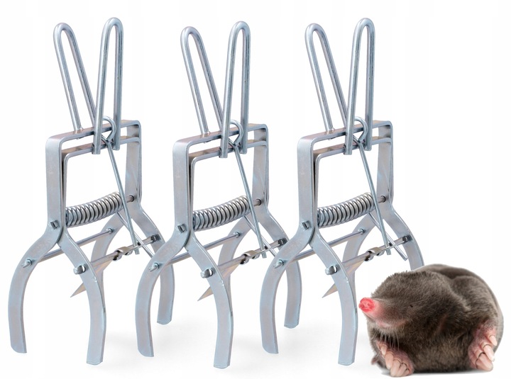 PUŁAPKA NA NORNICE I KRETY 3 SZT KRETOŁAP PROFESJONALNA SOLIDNA