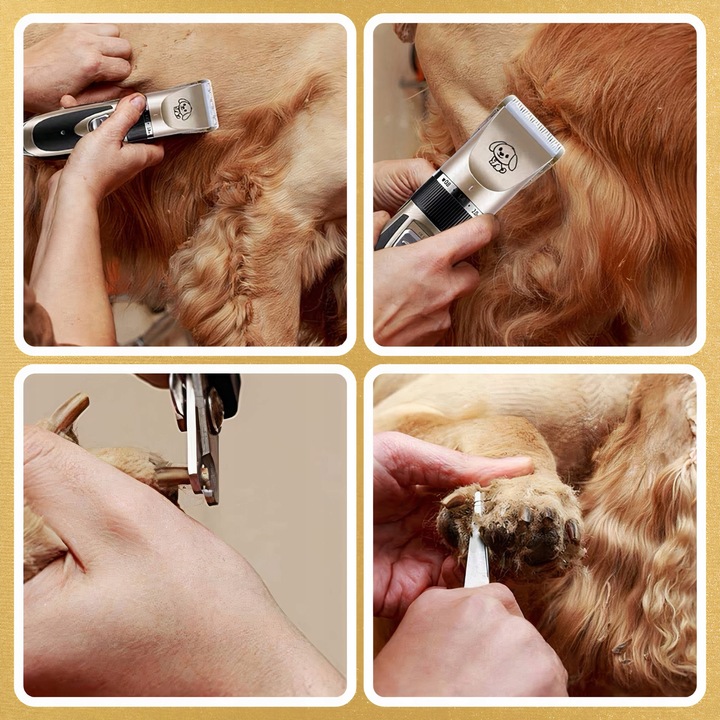 MASZYNKA DO STRZYŻENIA PSÓW PSA GOLARKA ZESTAW 11e