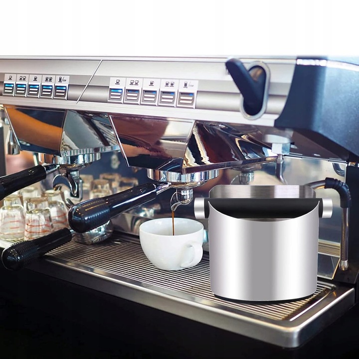 POJEMNIK DO ESPRESSO ZE METAL DRĄŻKIEM POJEMNIK NA FUSY DO SITKA, KNOCK BOX