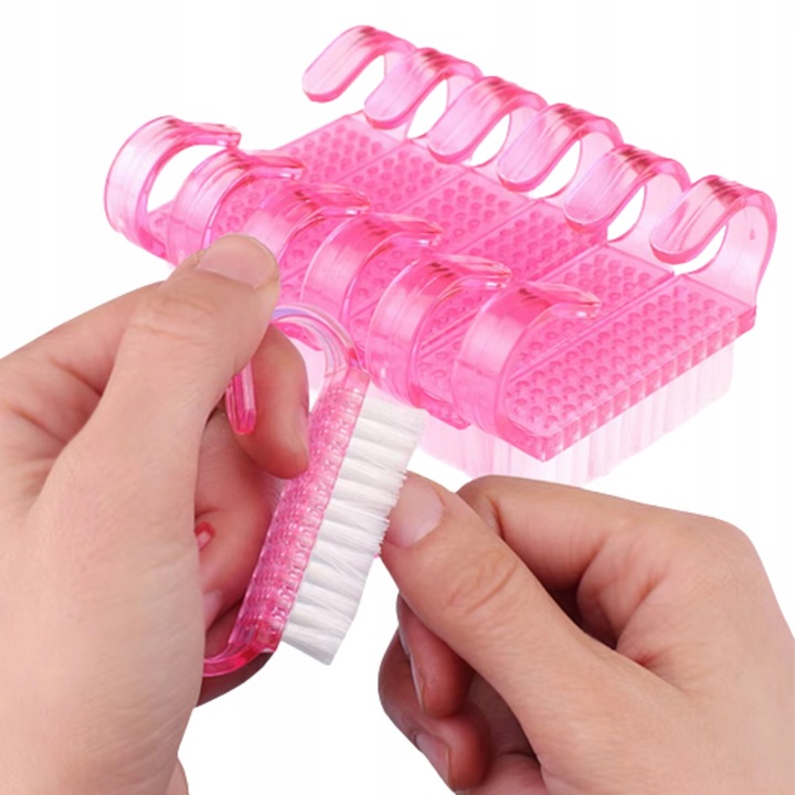 100x SZCZOTECZKA RÓŻOWA DO MANICURE DO USUWANIA PYŁU DO PAZNOKCI