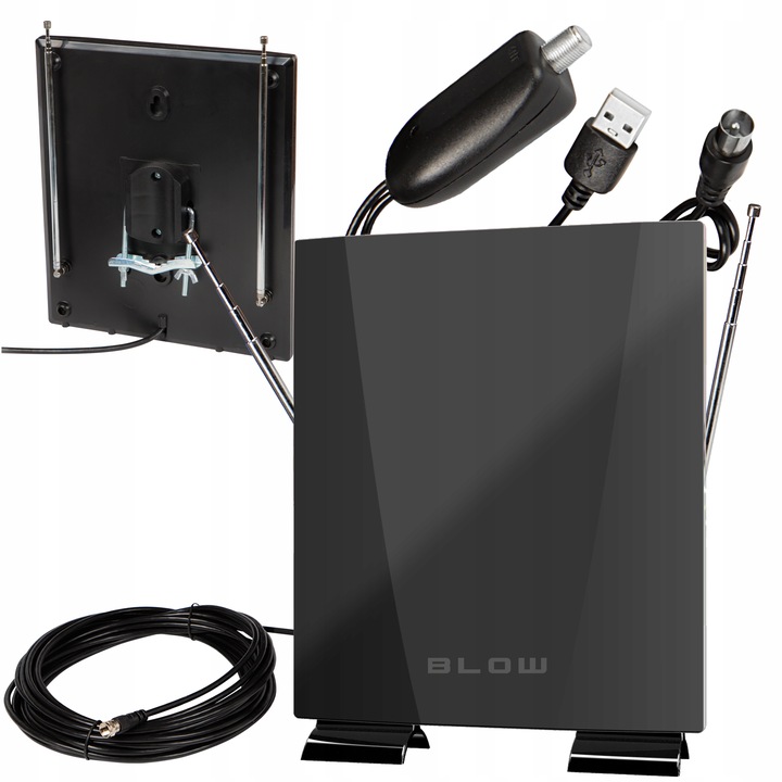 ANTENA AKTYWNA POKOJOWA ZEWNĘTRZNA TV LTE 4K FHD DVB-T2 MUX8 USB