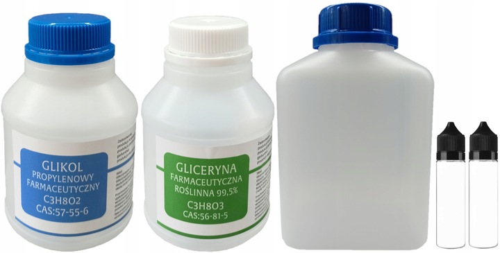 ZESTAW GLIKOL I GLICERYNA 500ML BUTELKI GRATIS