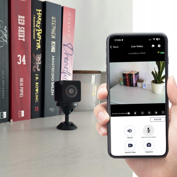 MINI KAMERA WIFI 1080P WYKRYWANIE RUCHU TRYB NOCNY PODGLĄD NA ŻYWO